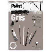 Clairefontaine blok klejony "Paint On Gris", A5, 30 ark. 250g