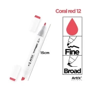 Chromax Marker z podwójną końcówką 12 Coral Red