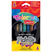 COLORINO Flamastry metaliczne 6 kolorów