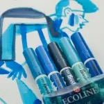 TALENS ECOLINE BRUSHPEN X5 BLUE