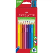 FABER CASTELL KREDKI 10 KOLORÓW JUMBO 3,8MM TRÓJKĄTNE