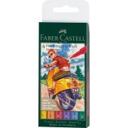 FABER-CASTELL PITT ARTIST PEN B KOLORY PODSTAWOWE 6 SZT