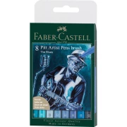 FABER-CASTELL PITT ARTIST PEN B THE BLUES 8 SZTUK