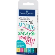 FABER-CASTELL Pitt Hand Lettering 6 szt pastel