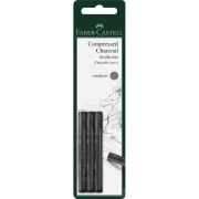 FABER-CASTELL PITT MONOCHROME GRAFIT WĘGIEL PRASOWANY MEDIUM 3 SZT