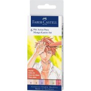 FABER-CASTELL PITT PEN MANGA KAOIRO 6 SZT