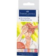 FABER-CASTELL PITT PEN MANGA KAOIRO 6 SZT