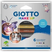 Giotto Make Up kredki 6 kolorów do twarzy Metalik