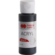 HAPPY COLOR ACRYL MAT 60 ML - CZARNA OTCHŁAŃ