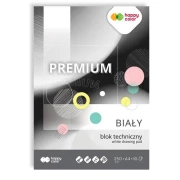 HAPPY COLOR BLOK TECHNICZNY  BIAŁY 250g, A4 10ARK