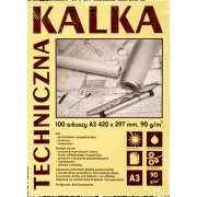 Kalka techniczna A3, 90g/m², 20 arkuszy