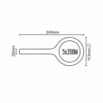 LUPA PODŚWIETLANA 3XCOB LUPA 110mm