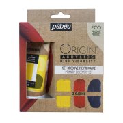 Pebeo Origin Acrylics Discovery Set 3x60ml Primary