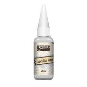 PENTART - TUSZ MEDIA INK 20ml - SREBRNY