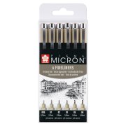 SAKURA PIGMA MICRON BLACK ZESTAW 6 SZTUK