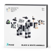 PIXIO MINI KLOCKI MAGNETTYCZNE 195 BLACK & WHITE