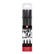 SAKURA PIGMA BRUSH PEN SET 3 SZT