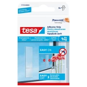 TESA Powerstrips Transparent 1 kg, 8 szt